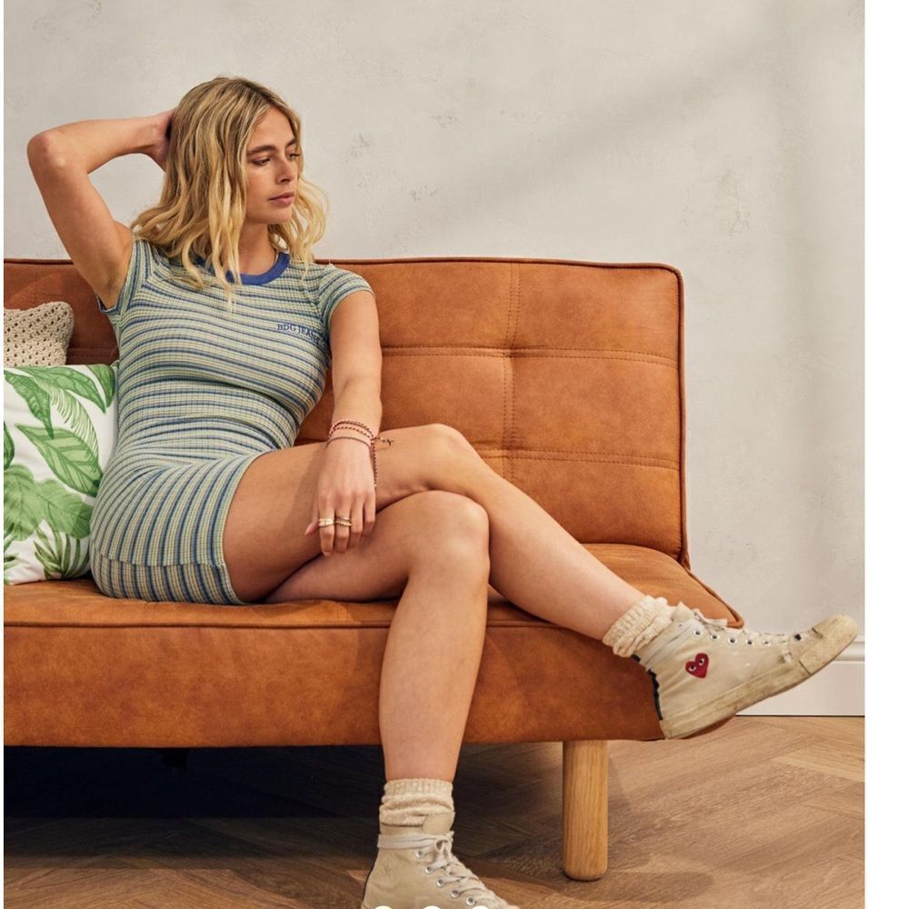 BDG Blue Stripe T-Shirt Mini Dress